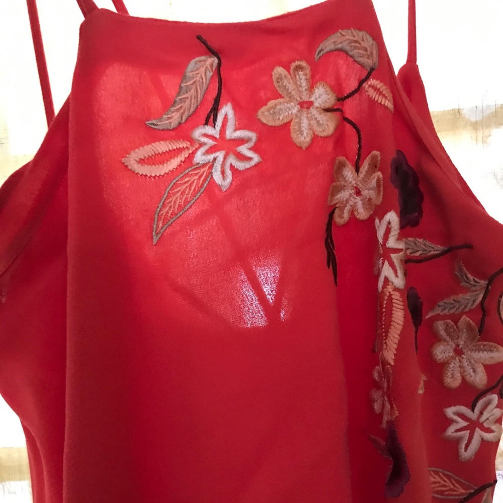 FREE PEOPLE embroidered shift dress.